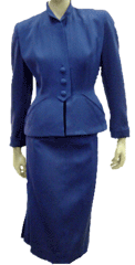 Vintage Blue Wool Suit at Playclothes Vintage Fashions